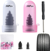 Tire Repair Rubber Nail Kit, Premium Spiral Screw-in Tire Plugs with 2 Sizes, Emergency Roadside Flat Tire Fix Tool for Car Truck Motorcycle Tractor ATV SUV - Fast Self Service Repair 20 PCS