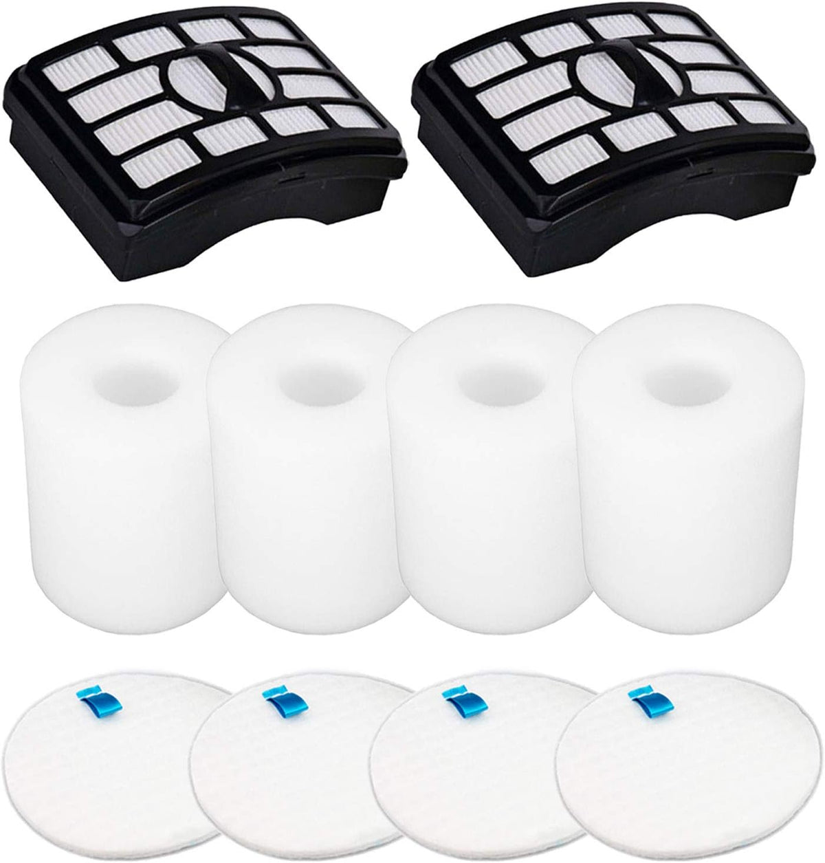 Vacuum Filters Replacement for Shark Rotator Professional Lift-Away NV500 NV501 NV502 NV503 NV505 NV510 NV520 NV552 ZU780 ZU782 ZU785 UV560, 2 Post Filters +4 Foam&Felt Filters, Part # XFF500 & XHF500
