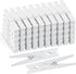50Pcs White Wooden Clothespins, 2.9 inch Clothes Pins for Crafts, Natural Laundry Hanging Clips, DIY Cheer Pin