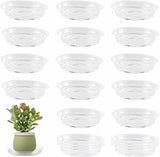 20 Pack 6 Inch Plant Saucers Clear Plastic Plant Saucer Drip Trays Small Plant Plate Dish for Indoor Flower Pots and Planters, Bulk