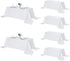 6 Pack Rectangle Tablecloth, 90x156 Inch, Stain Resistant and Wrinkle Polyester Table Cloth, Fabric Table Cover for Kitchen Dining, Wedding, Party, Holiday Dinner-White
