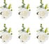 White Ivory Rose Wrist Corsage, Set of 6, Wedding Bridal Flower Corsage Hand Decor for Prom Party Homecoming, Wristband Flowers Bride, Bridesmaid, Girl