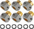 Garden Hose Repair Kits, 3 Sets Aluminum Alloy Water Hose Connector, Fit 3/4" and 5/8" Garden Hose, Male and Female Hose End Repair Fittings Replacement, Hose Mender Kit