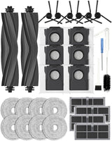 Accessories Replacement Part for Dreame X40 ultra/ L40 ultra /X40 master/Mova P50 Pro Ultra/Mova P10 Pro Ultra Robot Vacuum Cleaner, 2 Main Brush, 4 Carbon HEPA Filters,6 Side Brushes- 29 pcs