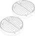 7½ Inch Cooking Rack Round, Stainless Steel Round Rack for Cooking Cooling Steaming Baking, Fit Air Fryer Pot Pressure Cooker, 2 Pack -Oven Safe, Silver