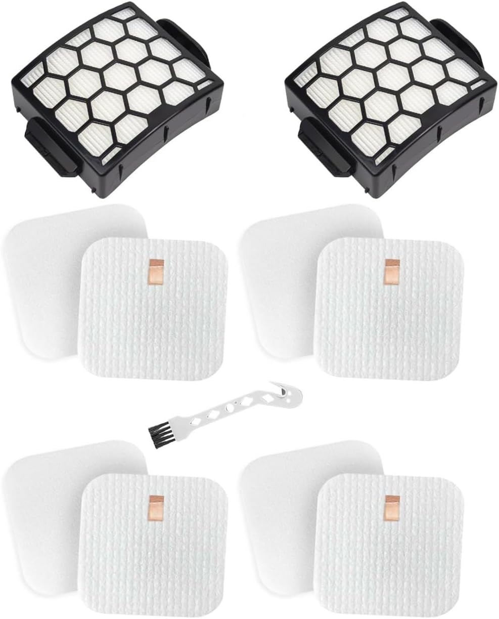 LA300, LA401, LA455 Filter Replacement for Shark LA502, LA500, LA301, LA555 Rotator Navigator Lift-Away ADV DuoClean PowerFins Upright Vacuum - Improve Suction Filters Set for Pet Hair, Dirt, Dust