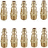 Brass 1/4-Inch NPT Male Industrial Air Hose Quick Connect Adapter, Air Coupler and Plug Kit, Air Compressor Fittings, 10pcs (Male NPT)