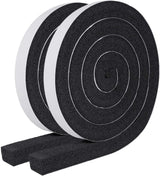 Weather Stripping Door Seal 1 Inch W x 1 Inch T, Strong Adhesion and High Resilience Air Conditioner Foam Insulation for Windows, Total Length 13 Feet (6.5ft x 2 Rolls)