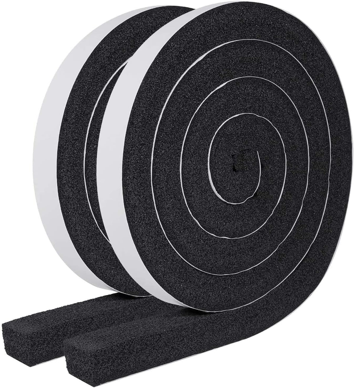 Weather Stripping Door Seal 1 Inch W x 1 Inch T, Strong Adhesion and High Resilience Air Conditioner Foam Insulation for Windows, Total Length 13 Feet (6.5ft x 2 Rolls)