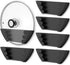 Universal Pot Lid Organizer for Cabinet - Upgraded Patented  6 Pack Pan Lids Organizers Inside Door Wall Mount Pots Top Storage Rack Holder Kitchen, Fits 6" to 13" (Black)