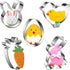 Easter Cookie Cutters, 5 Pieces Chick Carrot Egg Bunny Rabbite Shapes Metal Cookie Cutters Stainless Steel Sets Holiday Themed Baking Kit