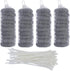 40 Pieces Lint Traps Stainless Steel Washing Machine Lint Snare Traps Laundry Mesh Washer Hose Filter with 40 Pcs Cable Ties