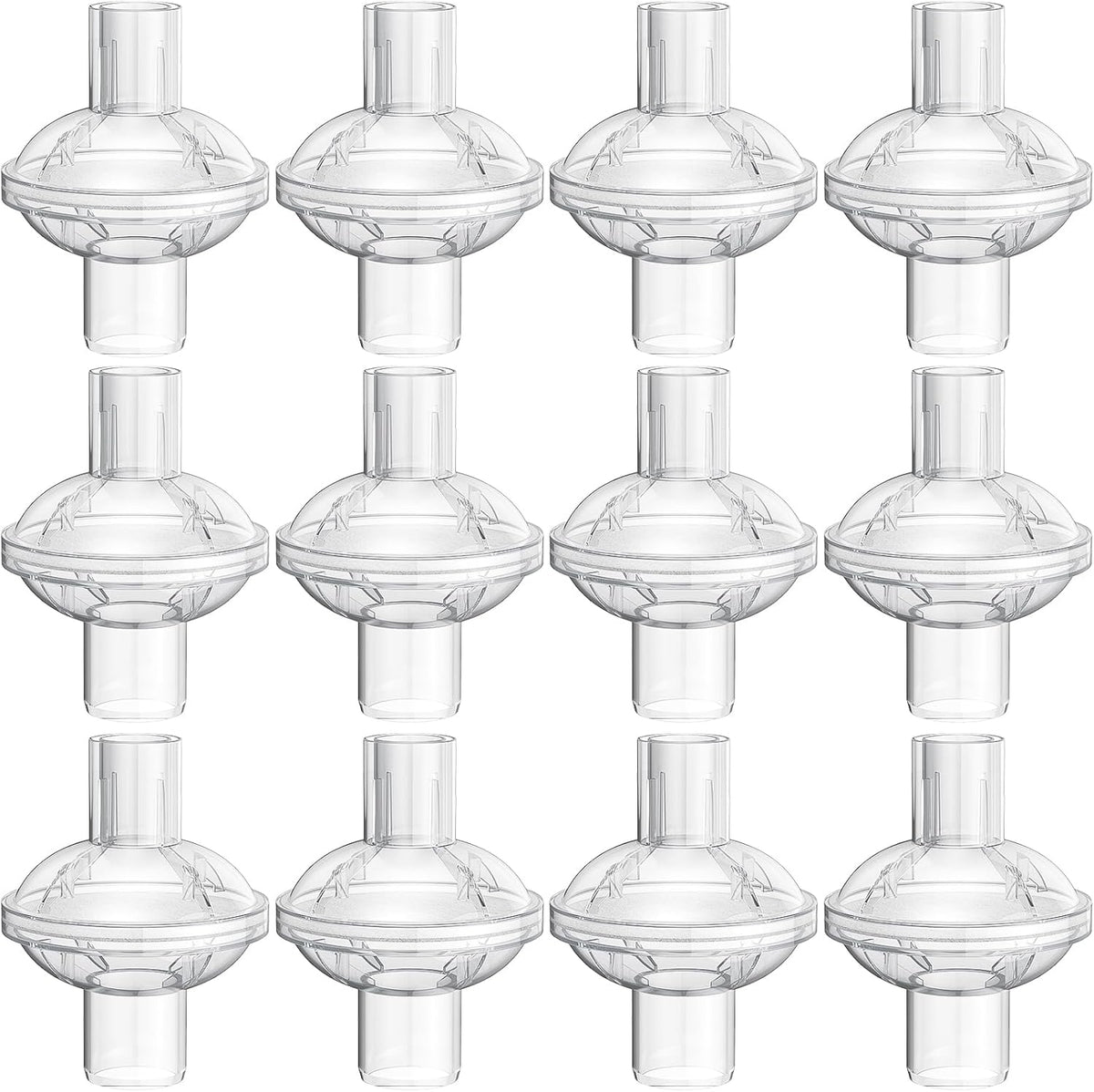 12-pack CPAP Inline Filter, Universal Inline CPAP Filter Compatible with BiPAP Machines ResMed,Dreamstation Standard, Any CACP Machine Size 22mm and 25mm Tube