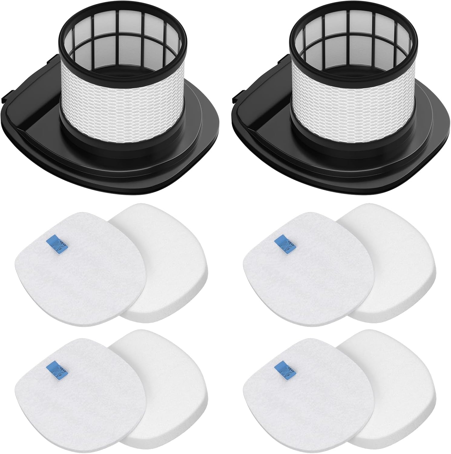 IX141 Filters Fit for Shark IX141 IX140 IZ140 IX142 IZ140C IZ142 UZ145 IZ141C IX141H WZ140 WZ250 Stick Vacuum, Replace Part 616FJ140 & 617FJ140, 2 Pack Filter 4 Pack Foam & Felt Filter Kit