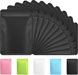 100 Pack Black Mylar Packaging Bags Resealable Bags Double Sided Color Odor Proof Pouch Baggies Smell Proof Foil Bag for Food Storage,Small Business(Black,3x4.7inch)