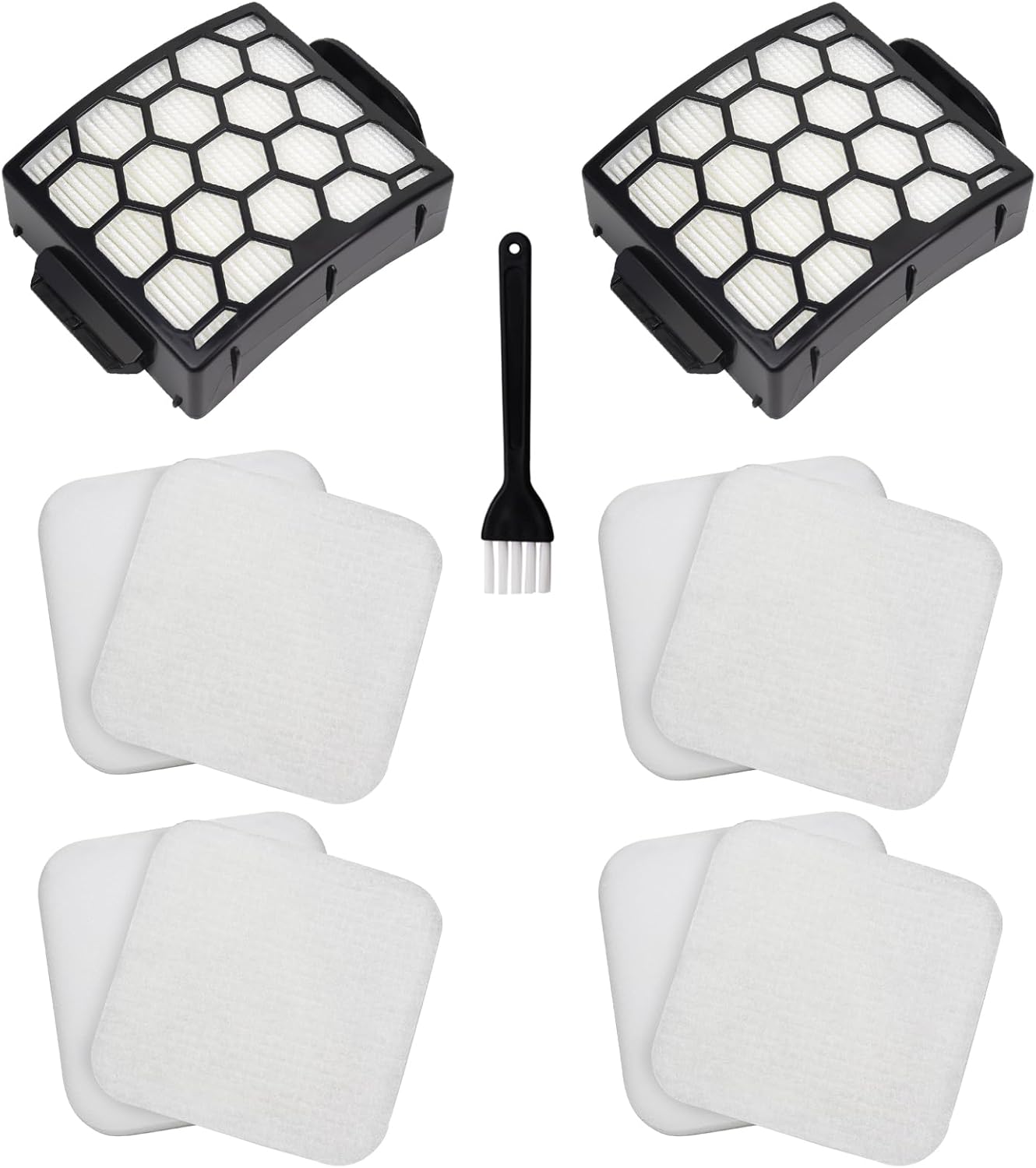 Filter Replacement for Shark LA300 LA301 LA322 LA351 LA500 LA502 LA555 LA360 LA362 LA401 LA455 LA702 Rotator Lift-Away ADV DuoClean PowerFins Upright Vacuum, Part XFFK320 & XHF320 2 HEPA 4 Foam