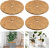 4pcs Coconut Fiber Mulch Ring Tree Plant Protector Mat, 11.8 Inch Natural Coco Coir Tree Mulch Ring Plant Pot Soil Cover, Tree Rings Disc Plant Cover for Indoor Outdoor Plants, Landscaping