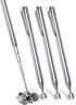4 Pieces Telescoping Magnetic Pick up Tool Grabbers Reacher Tools with Pocket Clip 25 Inch Telescopic Retrieving Magnet Gift for Man, Father, Mechanic, Handyman, Husband (Silver)