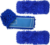 24 inch Microfiber Dust Mop | Medium Washable Commercial Mop Head Replacement, Pack of 3