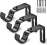 Curtain Rod Bracket Adjustable, Drapery Rod Holder Hooks Support Hangers for 1 inch Diameter Window Curtain Rods (Black, 3-Pack)