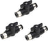 1/4 Push Connect Valve Pneumatic Ball Valve 1/4 inch Tube Quick Connect Valve Straight Union Air Flow Control Valve Tube Fittings air compressor valve 3Pack