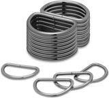 100 Pack 1" Metal D Ring for Purse Making Aprons Belts, Dee Rings Metal Buckle for Canvas Bags Webbing Leather Straps Wallets Crafts Pet Collar Backpack Hardware GunBlack