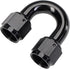 6AN Female to 6AN Female 180 Degree Swivel Coupler Union Fitting Adapter Aluminum Black