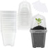 10PCS Clear Plant Nursery Pots with Humidity Dome - 3" Plastic Gardening Pot with Labels, Durable Plastic Plant Container for Seedlings/Vegetables/Succulents/Cuttings