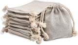 50pcs Double Canvas Drawstring Bag Cotton Pouch Gift Sachet Bags Muslin Reusable Tea Bag 2.75x4 Inch