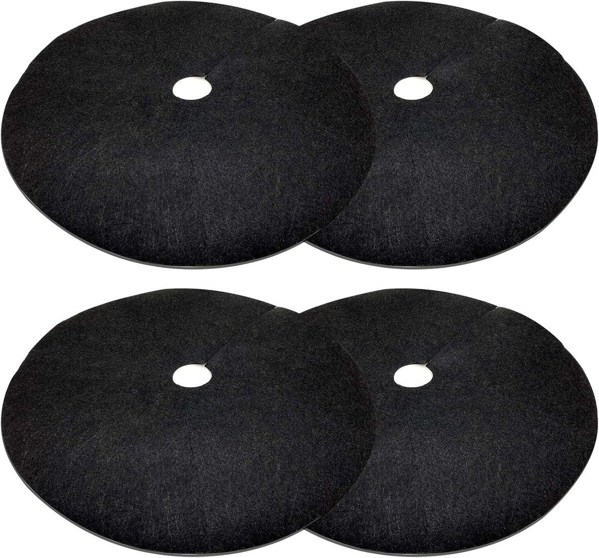 4 Pack 32.3 Inch Non-Woven Tree Mulch Ring - Degradable Tree Protector Mat, Reusable Tree Weed Barrier Mat for Weed Control Root Protection