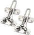 Home Security Door Lock, 2 Pack Latch Guard Clasp Front Door Locks for Kids, Home Reinforcement Lock for Swing-in Doors, Hotel Door Latches, Thicken Solid Aluminium Alloy, Satin Nickel