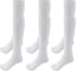 3 Pairs School Uniform Cotton Knee High Socks Athletic Sports Soccer Socks Tube Sock for Girls and Boys