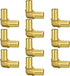10 Pack 1/2" PEX Elbow Fittings, Brass Fittings for PEX Tubing Pipe