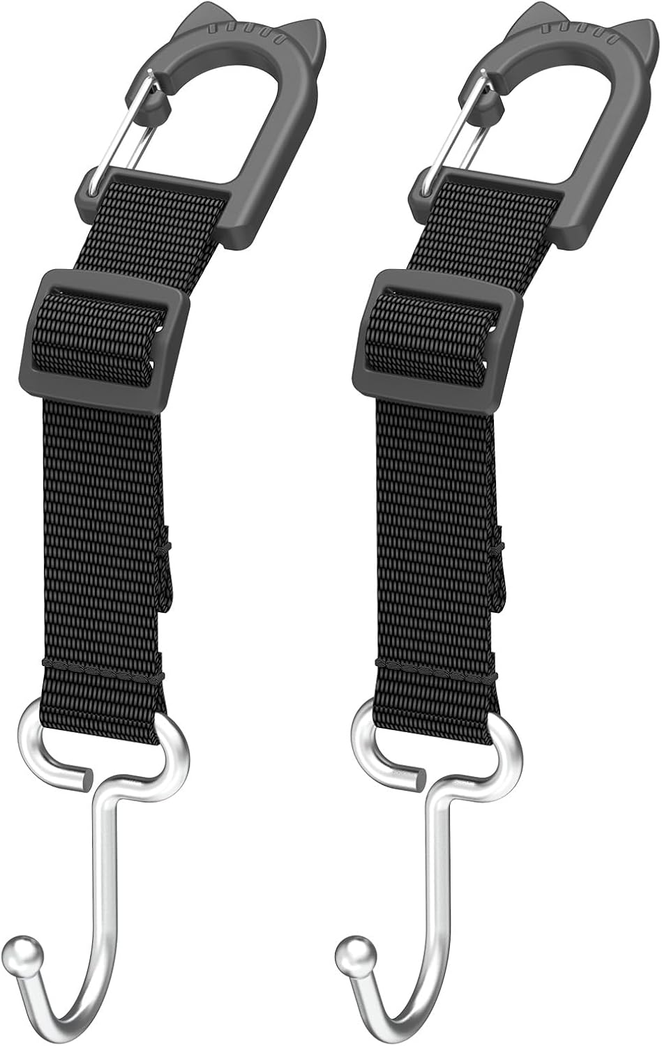Car Headrest Hooks 2-Pack - Heavy Duty Metal Seat Hooks for Purses, Handbags & Grocery Bags - 100 LBS Load - Universal Car Accessory Organizer, Car Gifts