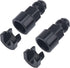 6AN Male to 3/8" & 5/16" Quick-Disconnect Female EFI Fuel Rail Fitting Aluminum