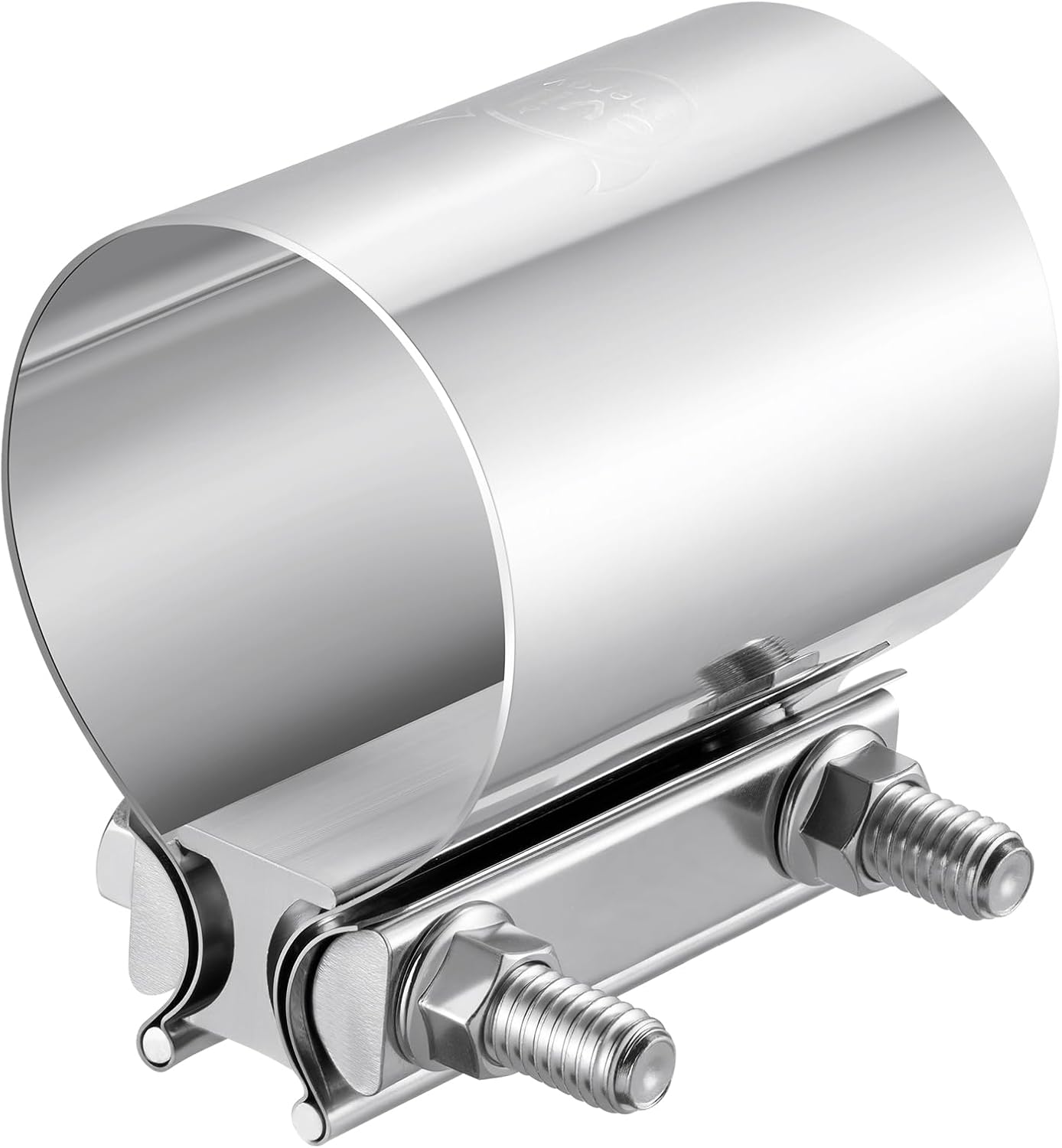 2.5 inch Exhaust Clamp, 2 1/2" Butt Joint Band Clamp Sleeve Coupler Stainless Steel for Pipes,Mufflers,Catalytic Converters (1PC, 2.5 in)