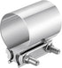 2.5 inch Exhaust Clamp, 2 1/2" Butt Joint Band Clamp Sleeve Coupler Stainless Steel for Pipes,Mufflers,Catalytic Converters (1PC, 2.5 in)