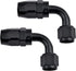 6AN Hose End Fitting 90 Degree Swivel for CPE Braided Hose Black 2PCS