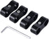 6AN Hose Separator Clamp, AN6 Fuel Line Mounting Clamp Aluminum Black 4PCS