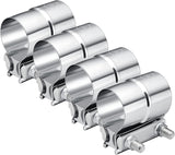 3.0'' Exhaust Clamp, Lap Joint Band Clamp Stainless Steel for Pipes, Mufflers, Catalytic Converters (4Pcs, 3.0 inch)