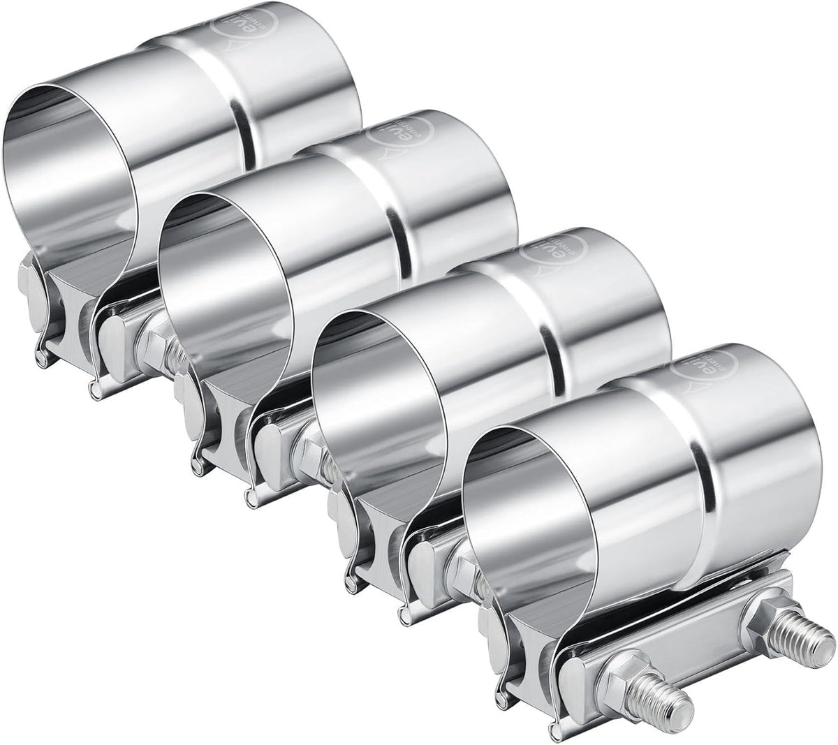 3.0'' Exhaust Clamp, Lap Joint Band Clamp Stainless Steel for Pipes, Mufflers, Catalytic Converters (4Pcs, 3.0 inch)