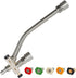 Foam Cannon Dual-Connector Accessory, Pressure Washer Double Tip Attachment for Soap Cannon with 5 Power Washer Sprayer Nozzles, 1/4" Quick Connect, 4000 PSI