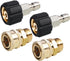 Pressure Washer Quick Connect Fittings, M22 14mm to 3/8 Inch Quick Connector Power Washer Adapter, 2 Set