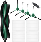 Y0140 Replacement Parts Accessories Compatible with iRobot Roomba 104/105 Vac & Combo, Y0140, Q0120, Y0110, Q011, Q0520 Robot Vacuum, 1 Roller Brush, 4 Hepa Filters, 4 Side Brush, 1 Cleaning Brushes
