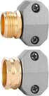 Zinc and Aluminum Male and Female Coupling, Fits All 5/8-Inch and 3/4-Inch Garden Hose Repair Fitting, 2 Pack(Female & Male)