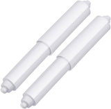 2 Pcs Universal Toilet Paper Holder Replacement Rod Spring Loaded Plastic Retractable Paper Replacement Rod Toilet Tissue Roll Holder Insert for Bathroom Home Fixture Accessories(White)