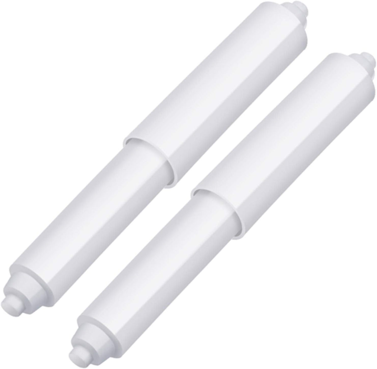 2 Pcs Universal Toilet Paper Holder Replacement Rod Spring Loaded Plastic Retractable Paper Replacement Rod Toilet Tissue Roll Holder Insert for Bathroom Home Fixture Accessories(White)