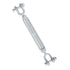 1/4" Jaw Jaw Turnbuckle Galvanized Jaw and Jaw Turnbuckle, Jaw Jaw Closed Body Marine Turnbuckle Jaw, 2000lbs Working Load Limit, Durable for Wire Rope Cable (1/4" x 4")