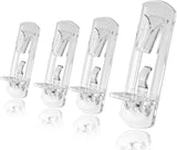 10pcs Locking Shelf Pins – 5mm Cabinet Shelf Pegs, Clear Plastic Shelf Clips for 3/4" Thick Board