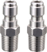 Pressure Washer Coupler, Quick Connect Plug, 1/4 Inch Male NPT Fitting, 5000 PSI, 2-Pack